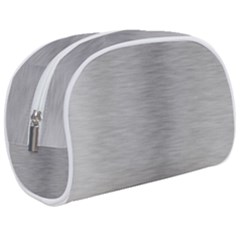 Aluminum Textures, Horizontal Metal Texture, Gray Metal Plate Make Up Case (medium) by nateshop