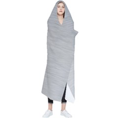 Aluminum Textures, Horizontal Metal Texture, Gray Metal Plate Wearable Blanket by nateshop