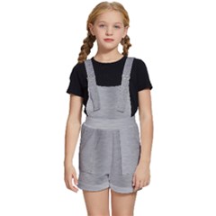 Aluminum Textures, Horizontal Metal Texture, Gray Metal Plate Kids  Short Overalls by nateshop