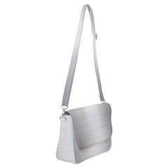 Aluminum Textures, Polished Metal Plate Shoulder Bag With Back Zipper by nateshop