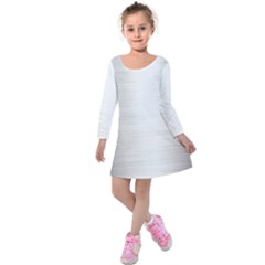 Aluminum Textures, Polished Metal Plate Kids  Long Sleeve Velvet Dress