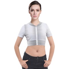 Aluminum Textures, Polished Metal Plate Short Sleeve Cropped Jacket