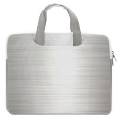 Aluminum Textures, Polished Metal Plate Macbook Pro 13  Double Pocket Laptop Bag