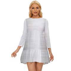 Aluminum Textures, Polished Metal Plate Long Sleeve Babydoll Dress by nateshop