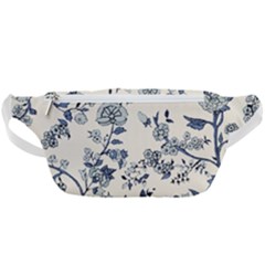 Blue Vintage Background, Blue Roses Patterns Waist Bag  by nateshop