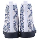 Blue Vintage Background, Blue Roses Patterns Kid s High-Top Canvas Sneakers View4