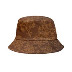 Brown Floral Pattern Floral Vintage Pattern, Brown Vintage Inside Out Bucket Hat