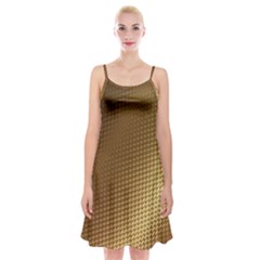 Gold, Golden Background ,aesthetic Spaghetti Strap Velvet Dress by nateshop