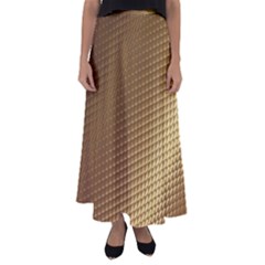 Gold, Golden Background ,aesthetic Flared Maxi Skirt by nateshop