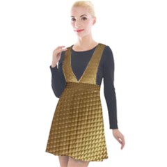 Gold, Golden Background ,aesthetic Plunge Pinafore Velour Dress by nateshop