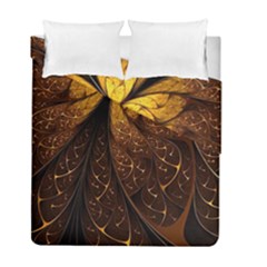 Gold, Golden Background Duvet Cover Double Side (full/ Double Size) by nateshop