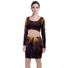 Gold, Golden Background Top And Skirt Sets by nateshop