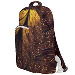 Gold, Golden Background Double Compartment Backpack by nateshop