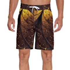 Gold, Golden Background Men s Beach Shorts by nateshop