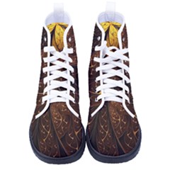 Gold, Golden Background Men s High-top Canvas Sneakers by nateshop