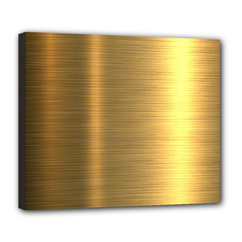 Golden Textures Polished Metal Plate, Metal Textures Deluxe Canvas 24  X 20  (stretched)