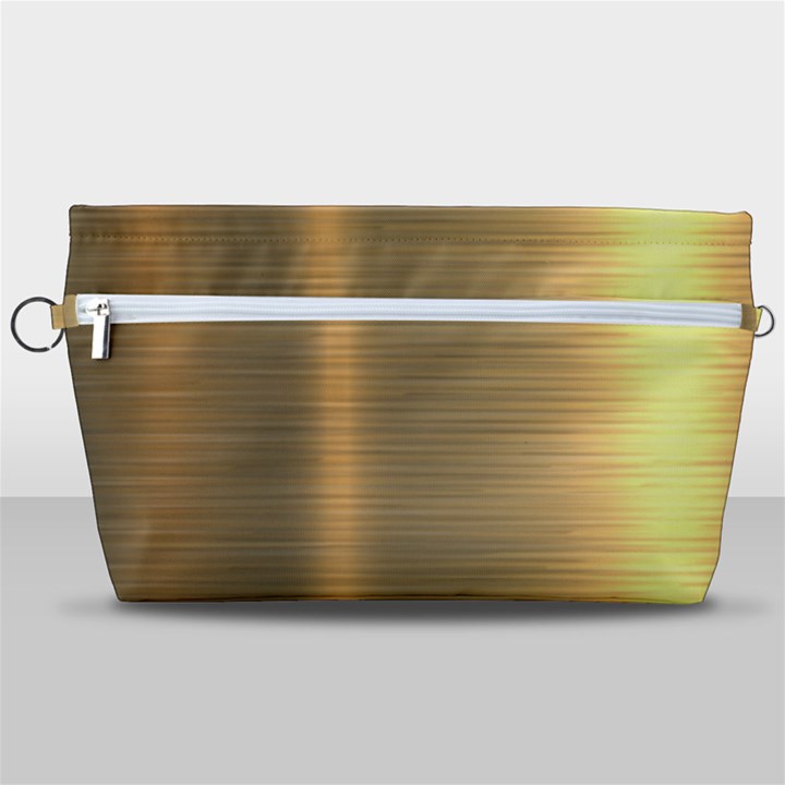 Golden Textures Polished Metal Plate, Metal Textures Handbag Organizer