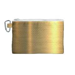 Golden Textures Polished Metal Plate, Metal Textures Canvas Cosmetic Bag (medium) by nateshop