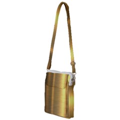 Golden Textures Polished Metal Plate, Metal Textures Multi Function Travel Bag by nateshop