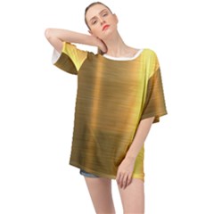 Golden Textures Polished Metal Plate, Metal Textures Oversized Chiffon Top by nateshop