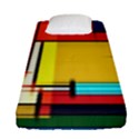 Multicolored Retro Abstraction%2 Fitted Sheet (Single Size) View1