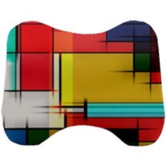 Multicolored Retro Abstraction%2 Head Support Cushion by nateshop