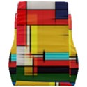 Multicolored Retro Abstraction, Lines Retro Background, Multicolored Mosaic Car Seat Back Cushion  View2