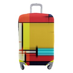 Multicolored Retro Abstraction, Lines Retro Background, Multicolored Mosaic Luggage Cover (small)