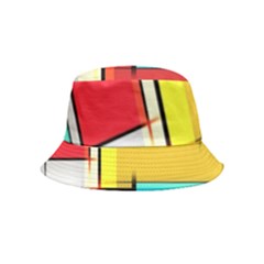 Multicolored Retro Abstraction, Lines Retro Background, Multicolored Mosaic Bucket Hat (kids) by nateshop