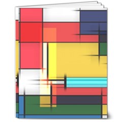 Multicolored Retro Abstraction%2 8  X 10  Softcover Notebook by nateshop