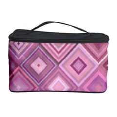 Pink Retro Texture With Rhombus, Retro Backgrounds Cosmetic Storage Case by nateshop