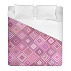 Pink Retro Texture With Rhombus, Retro Backgrounds Duvet Cover (full/ Double Size) by nateshop