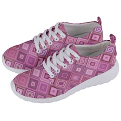 Pink Retro Texture With Rhombus, Retro Backgrounds Men s Lightweight Sports Shoes