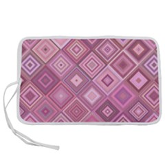 Pink Retro Texture With Rhombus, Retro Backgrounds Pen Storage Case (l) by nateshop