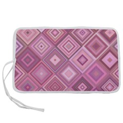 Pink Retro Texture With Rhombus, Retro Backgrounds Pen Storage Case (m) by nateshop