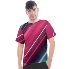 Pink-blue Retro Background, Retro Backgrounds, Lines Men s Sport Top by nateshop