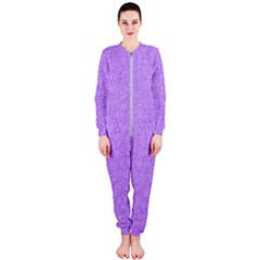 Purple Paper Texture, Paper Background Onepiece Jumpsuit (ladies) by nateshop