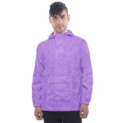 Purple Paper Texture, Paper Background Men s Front Pocket Pullover Windbreaker by nateshop