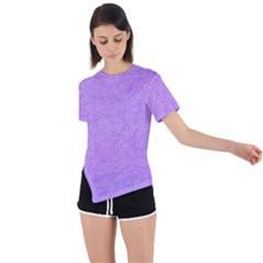 Purple Paper Texture, Paper Background Asymmetrical Short Sleeve Sports T-shirt by nateshop