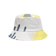 Red White Blue Retro Background, Retro Abstraction, Colored Retro Background Bucket Hat (kids) by nateshop