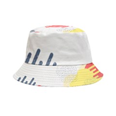 Red White Blue Retro Background, Retro Abstraction, Colored Retro Background Inside Out Bucket Hat by nateshop