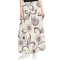 Retro Floral Texture, Light Brown Retro Background Maxi Chiffon Skirt View1