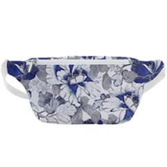 Retro Texture With Blue Flowers, Floral Retro Background, Floral Vintage Texture, White Background W Waist Bag  by nateshop