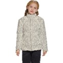 Retro Texture With Ornaments, Vintage Beige Background Kids  Puffer Bubble Jacket Coat View1