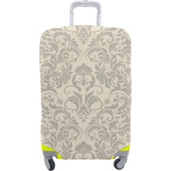 Retro Texture With Ornaments, Vintage Beige Background Luggage Cover (large) by nateshop