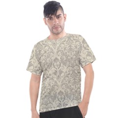 Retro Texture With Ornaments, Vintage Beige Background Men s Sport Top by nateshop