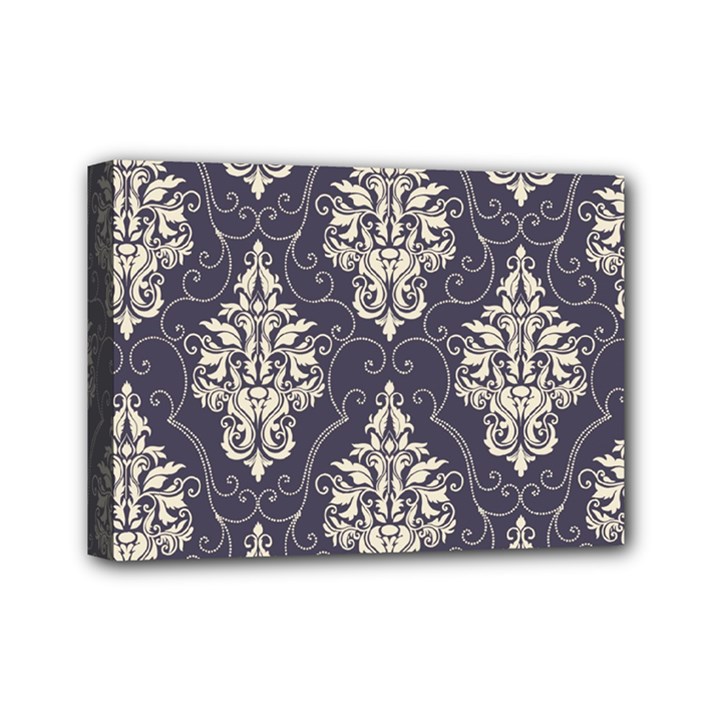 Vintage Texture, Floral Retro Background, Patterns, Mini Canvas 7  x 5  (Stretched)