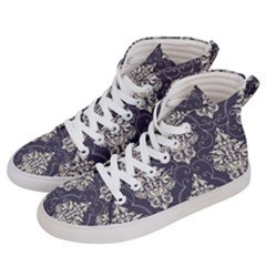 Vintage Texture, Floral Retro Background, Patterns, Men s Hi-top Skate Sneakers by nateshop