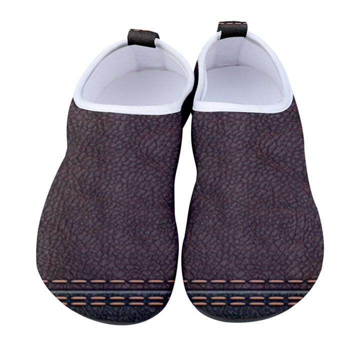 Black Leather Texture Leather Textures, Brown Leather Line Women s Sock-Style Water Shoes