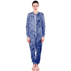 Blue Grunge Texture, Wall Texture, Blue Retro Background Onepiece Jumpsuit (ladies) by nateshop